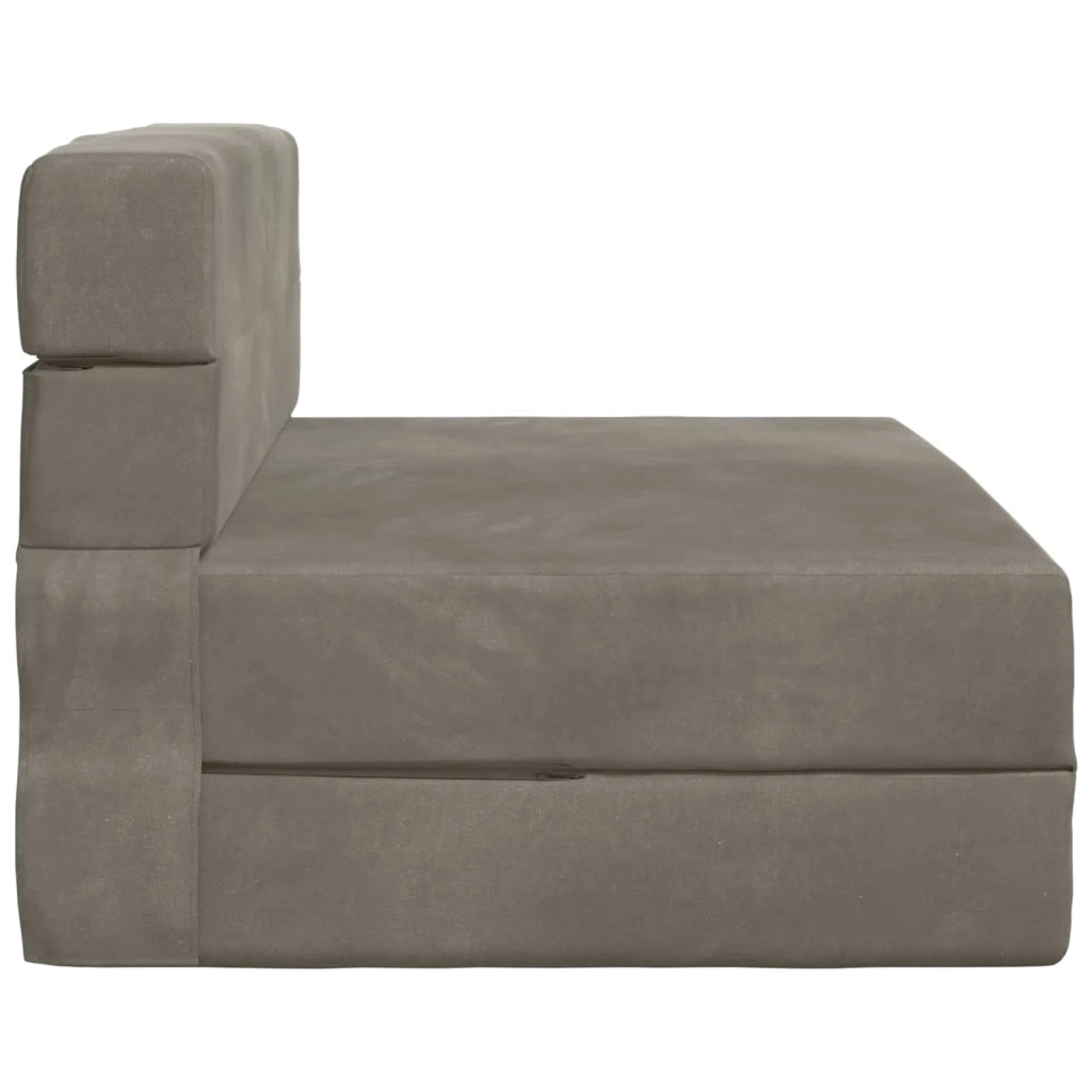 Divano Letto Pieghevole Grigio Chiaro 70 x 80 x 60 cm Tessuto 900092