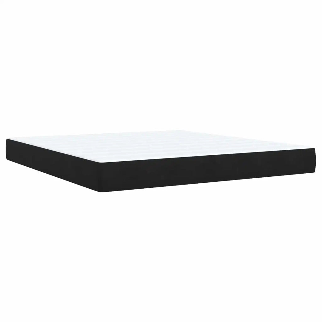 Letto Ottomano con Materasso e LED Nero 180 x 200 cm Velluto 3457085