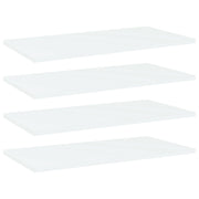Ripiani per Libreria 4pz Bianchi 60x30x1,5 cm Legno Multistrato 805234