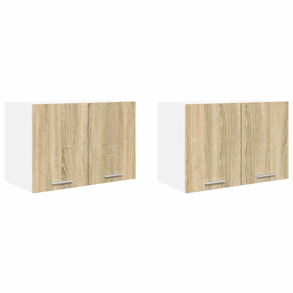 Armadio pensile 2 pcs Quercia Sonoma e Bianca 60 x 31 x 40 cm 884167