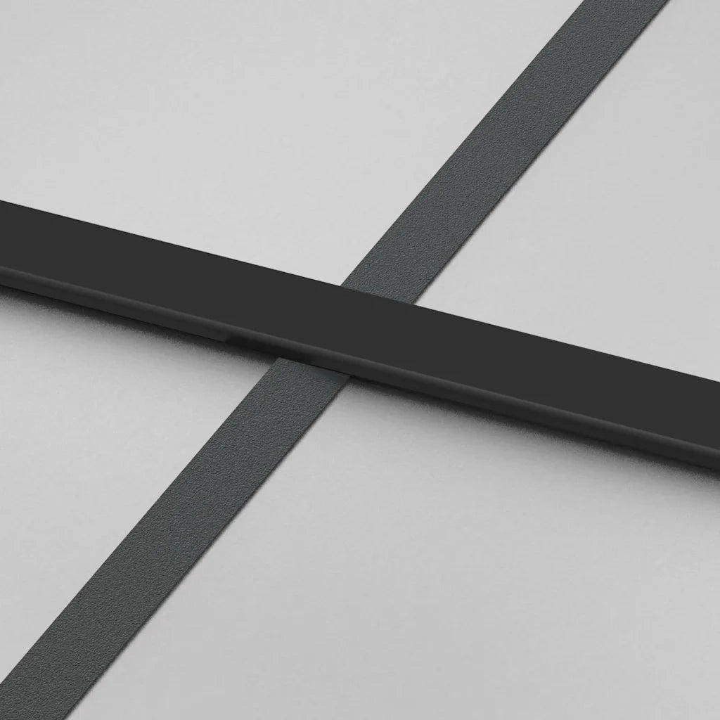 Porta Scorrevole con Ferramenta Nera 76x205 cm in Vetro ESG 3375803