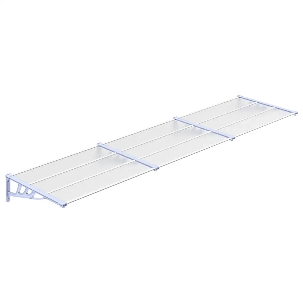 Tettoia per Porta Grigio e Trasparente 358,5x90cm Policarbonato CFW3964502