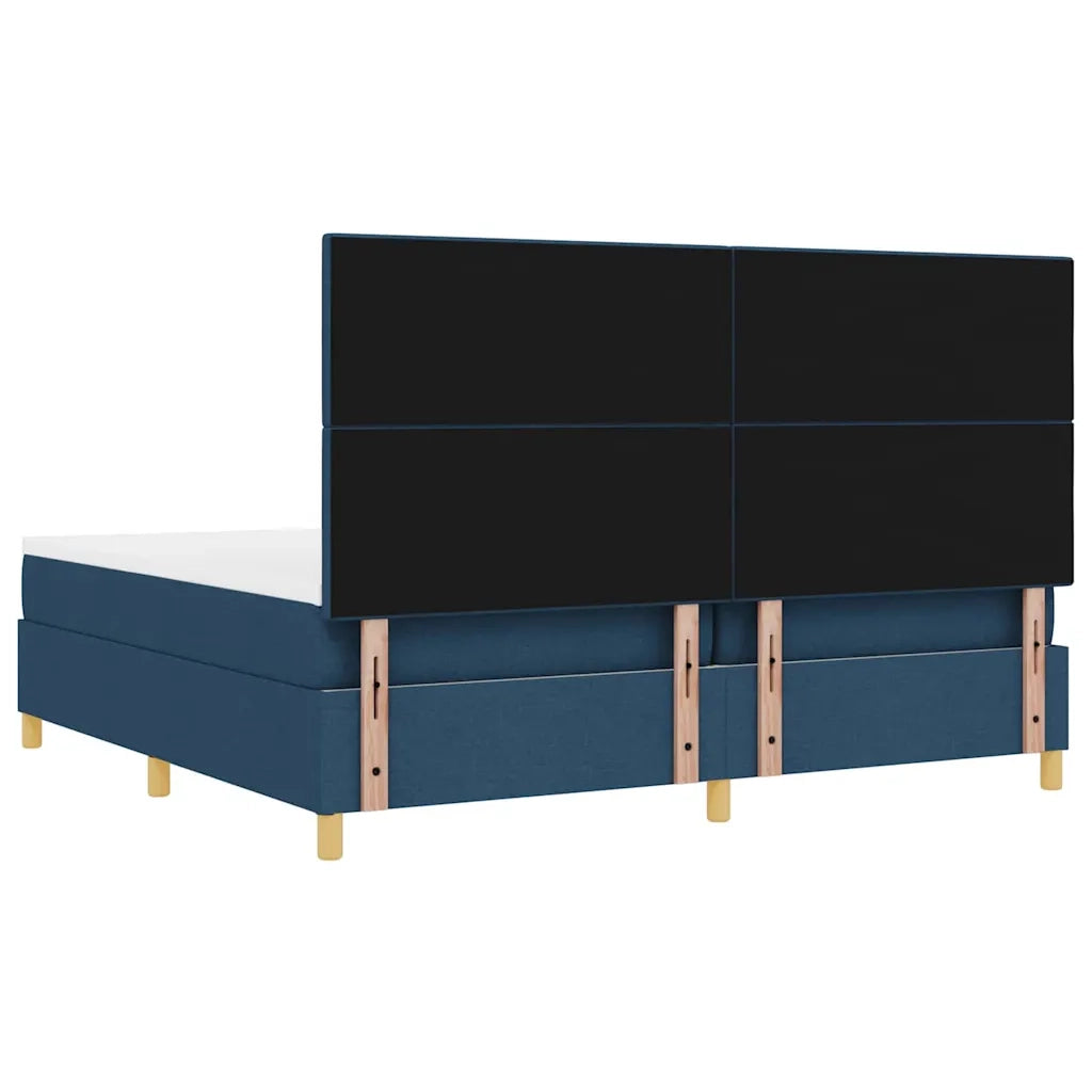 Letto a molle con materasso Blu 200 x 200 cm Tessuto 3339650