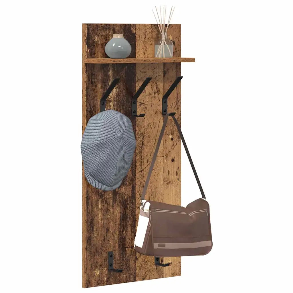 Appendiabiti a muro Legno vecchio 40 x 10 x 90 cm 874457