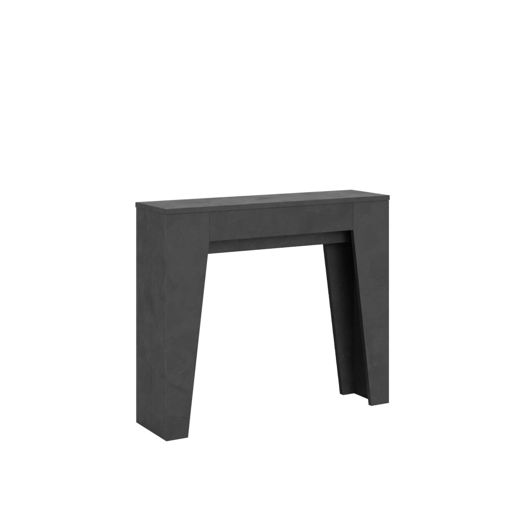 Consolle allungabile 90x25/181 cm Narro Antracite Spatolato