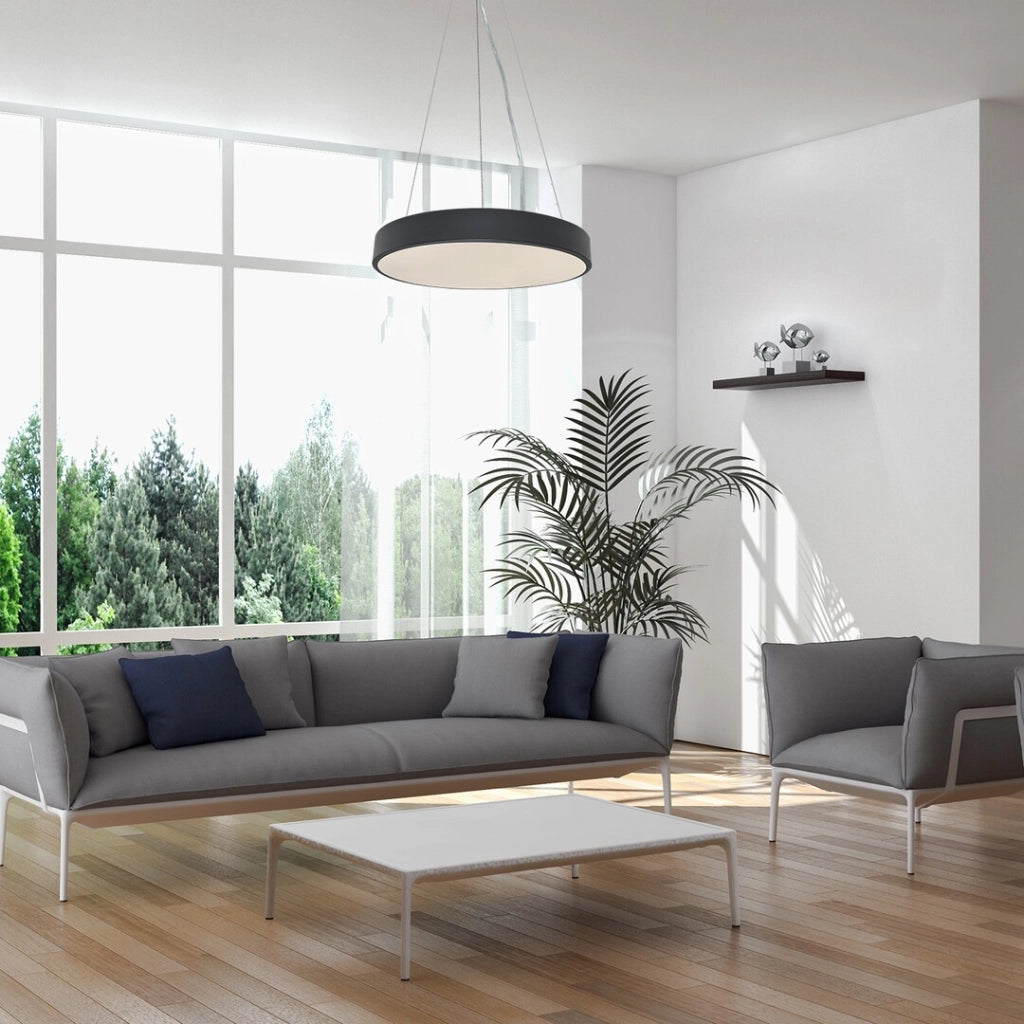 Plafoniera LED 60W dimmer telecomando Tesia Rabalux nera