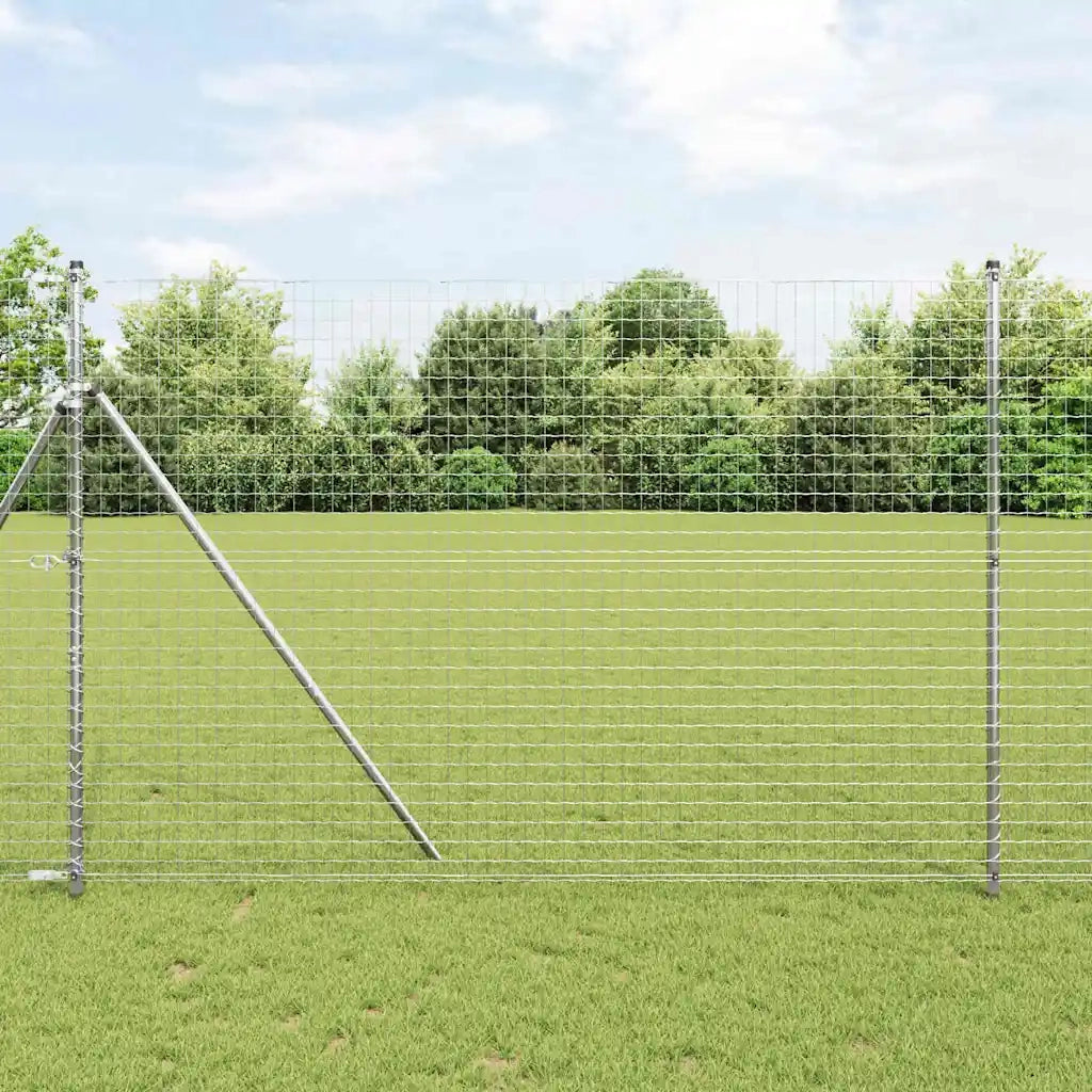 vidaXL Pali per Recinzione 12 pcs Argento 200 cm