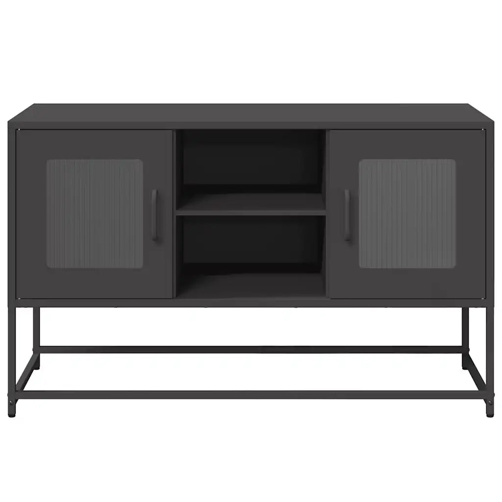 Mobile TV Nero 100,5x39x60,5 cm in Acciaio 853380
