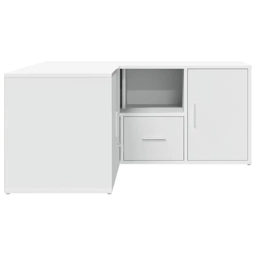 Mobile Angolare Bianco 160x40x45 cm in Truciolato CFW5678046