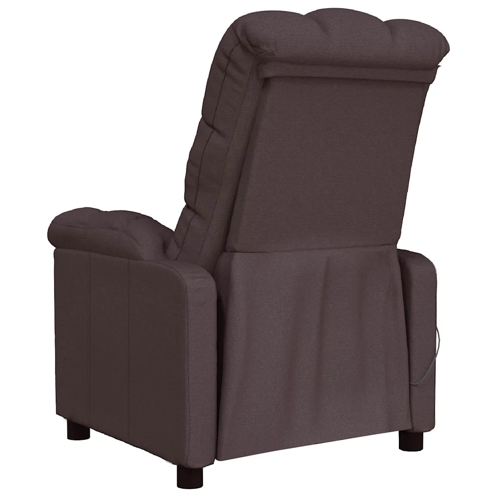 Poltrona Massaggiante Marrone Scuro in Tessuto 289811