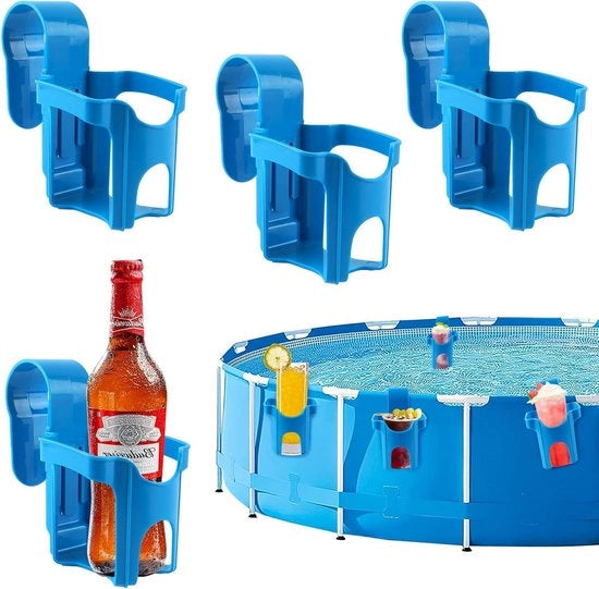 Supporto per vasche da bagno 4 pezzi azzurro