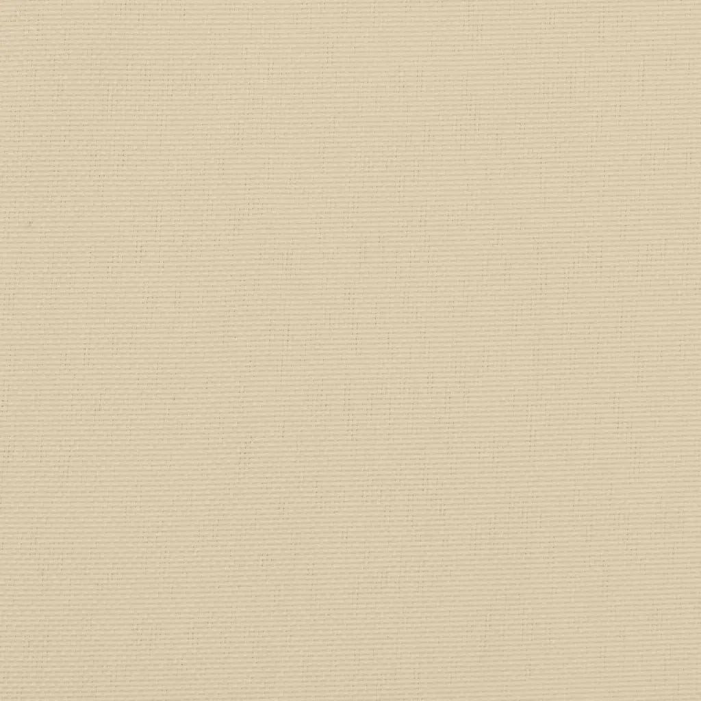 Cuscini per Sedia Schienale Basso 6 pz Beige in Tessuto Oxford 377682