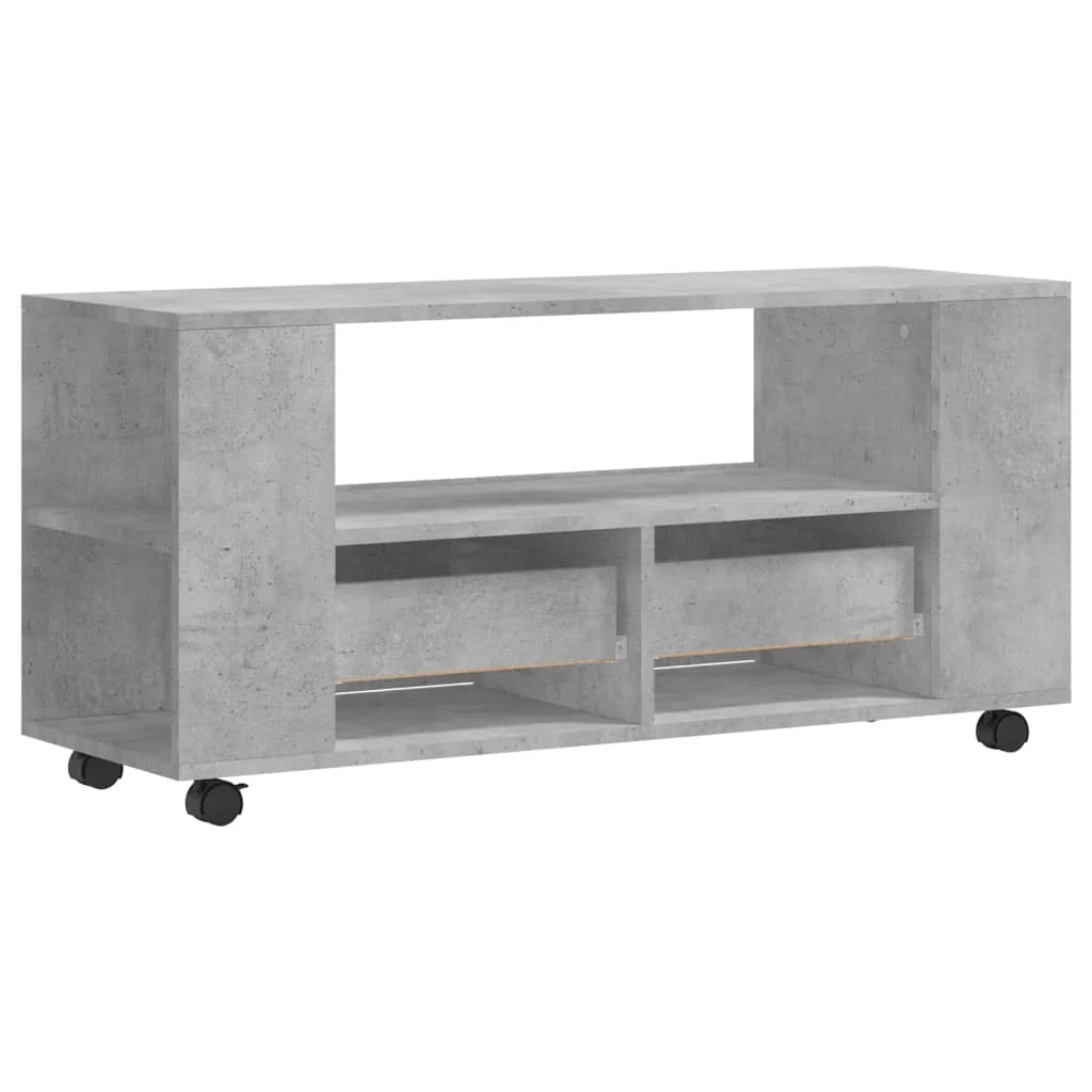 Mobile TV multimediale mensola TV credenza mobile TV sala da pranzo soggiorno camera da letto 102 x 34,5 x 43 cm legno ingegnerizzato grigio 02_0025560
