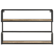 Scaffale a Muro 60x20x60 cm in Legno di Mango Grezzo 321076