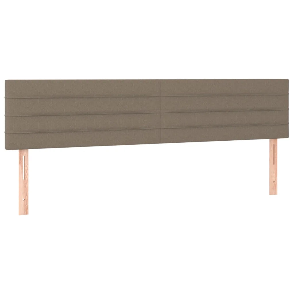 Testiera 2 pz-Set di 2 Testata-Testiera Decorativa Tortora 100x5x78/88 cm in Tessuto 164719