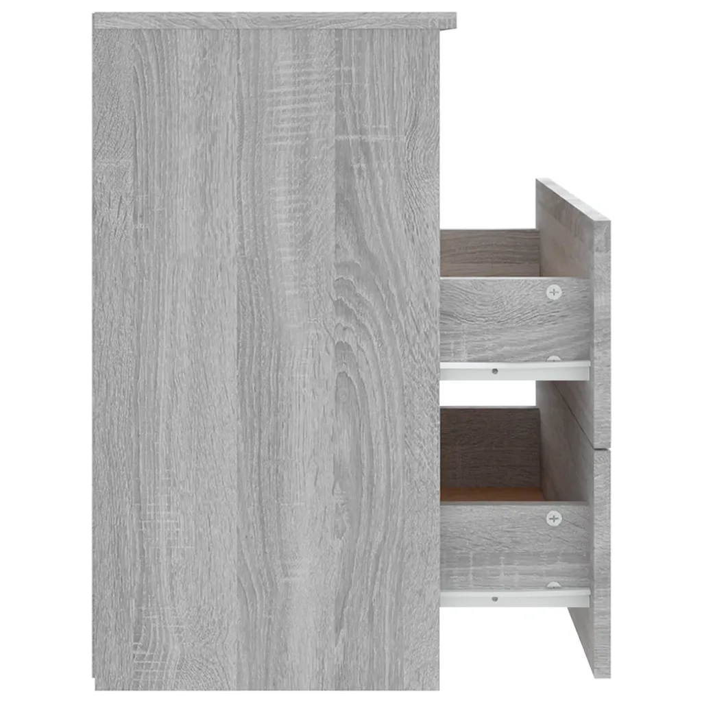 Comodino | Armadio da Notte | Mobiletto da notte Grigio Sonoma 50x32x60 cm