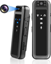 Camcorder portatile con sensore HD 1080p - Lente rotativa 180° - Registrazione continua foto e video