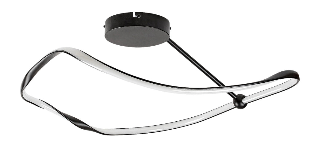 Plafoniera LED moderna nera forma irregolare 38W Rabalux