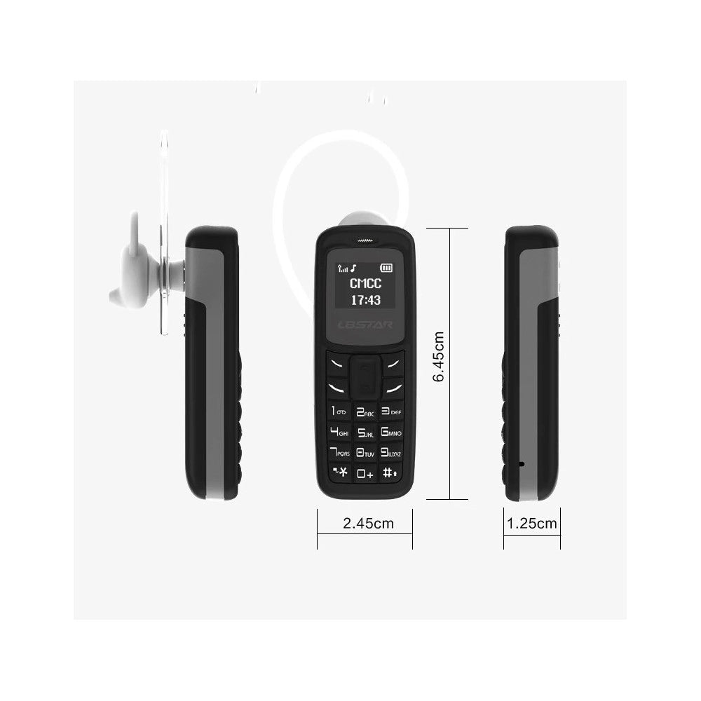 Trade Shop - Mini Telefono Cellulare Tascabile Auricolare Bm30 Bluetooth Wireless Sim Tf -