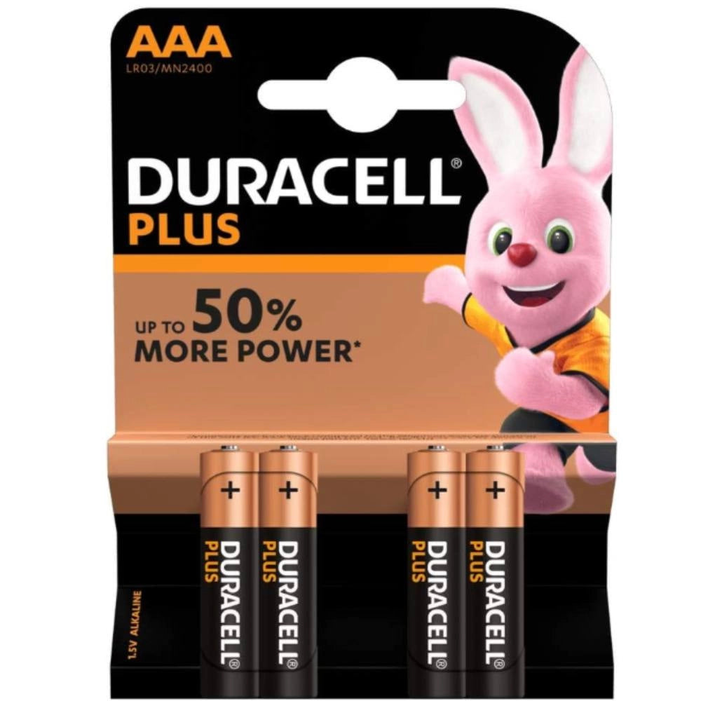 Duracell mn2400b4 aaa plus alcalina 1 5v confezione 4 batterie