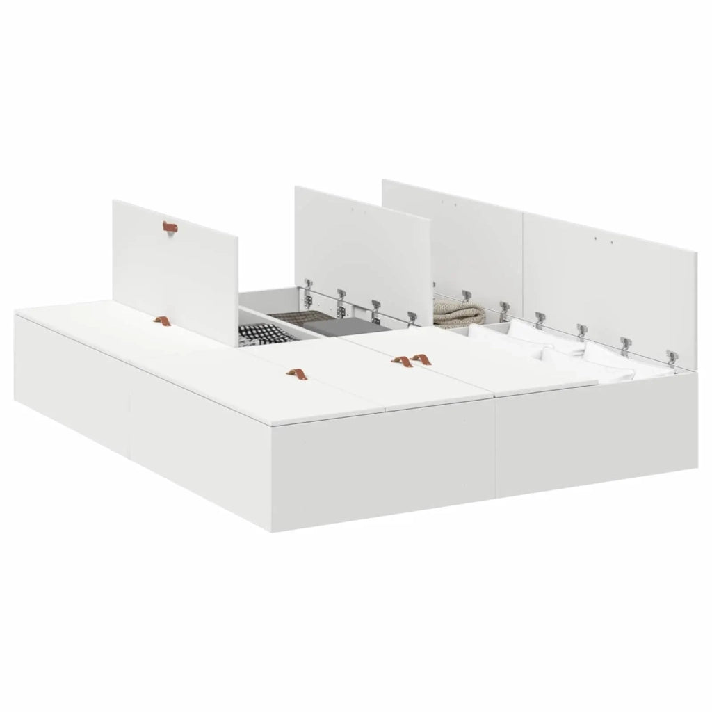Struttura letto con contenitore Bianco 150 x 200 cm 3335381