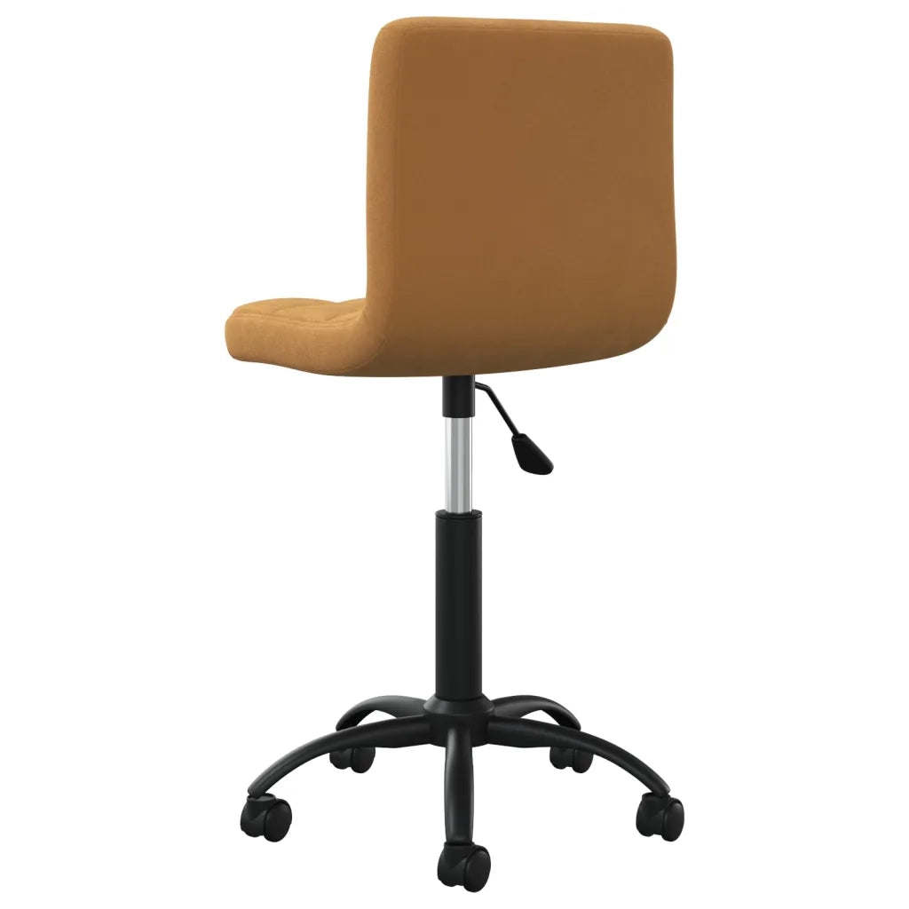 Sedia da Pranzo Girevole Marrone in Velluto 3087594