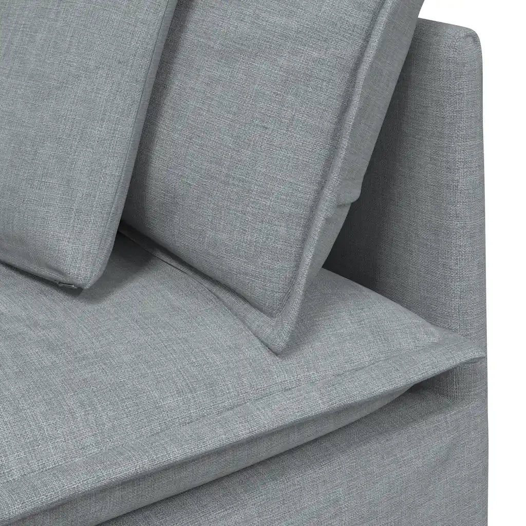 Modulo Angolare Divano Modulare con Cuscini Grigio Chiaro 100cm CFW6471761