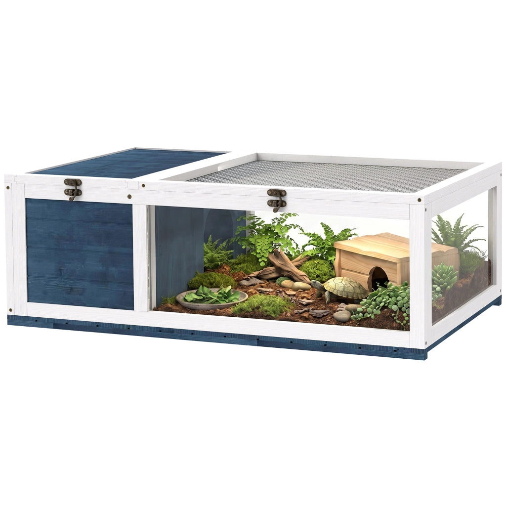Casetta per Tartarughe ¨C Minimal ¨C Blu 91x60,5x32 cm