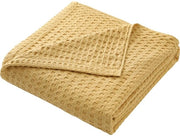 Deconfortabile Wafeldeken in Bambacca 100% per Letto e Divano, 150 x 200 cm