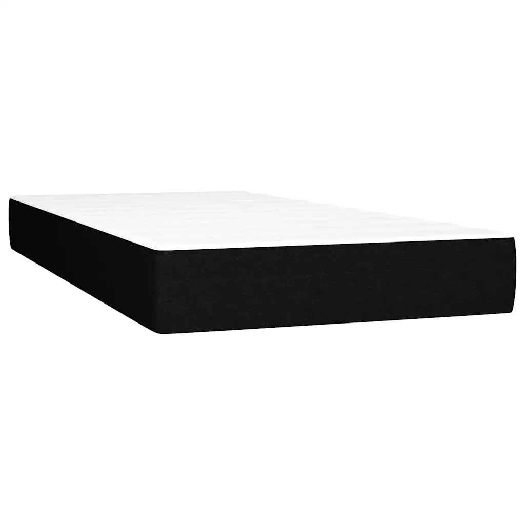 Letto a Molle con Materasso e LED Nero 120x190 cm in Tessuto