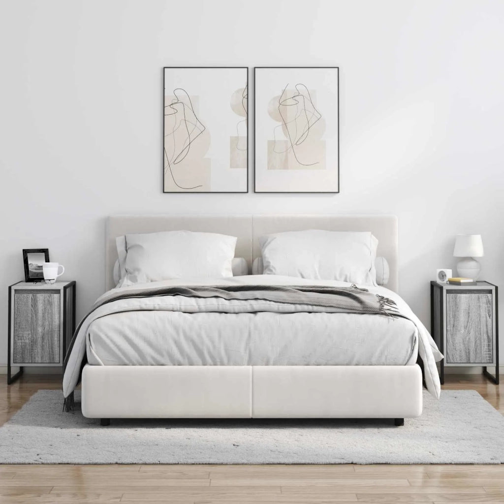 Comodino | Armadio da Notte | Mobiletto da notte Grigio Sonoma 39,5 x 30 x 50 cm Legno multistrato