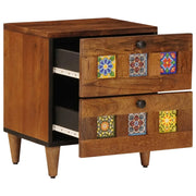 Comodino | Armadio da Notte | Mobiletto da notte con cassetto Marrone 40 x 33 x 46 cm