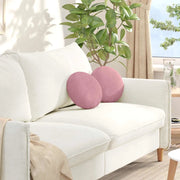 Cuscini per Seduta 2 pcs Rosa Ø30 x 13 cm Velluto 42014104