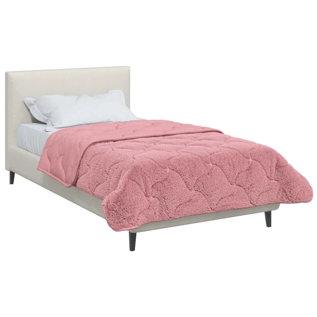 Duvet Invernale Rosa 155 x 220 cm Microfibra e Fleece Teddy 42026344