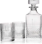 Set di bicchieri di cristallo per whisky - 3 pezzi - con confezione di lusso