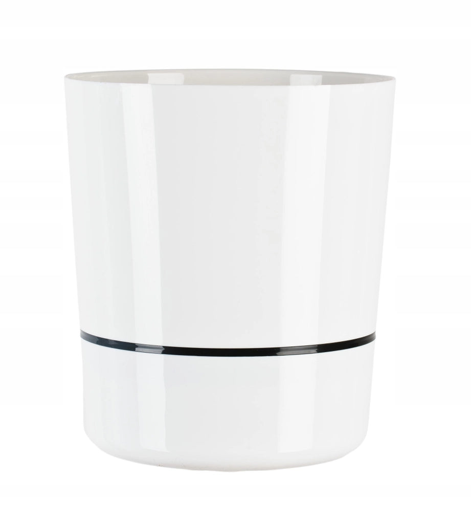 Vaso da fiori KADAX in due pezzi con supporto, bianco, 25 cm.