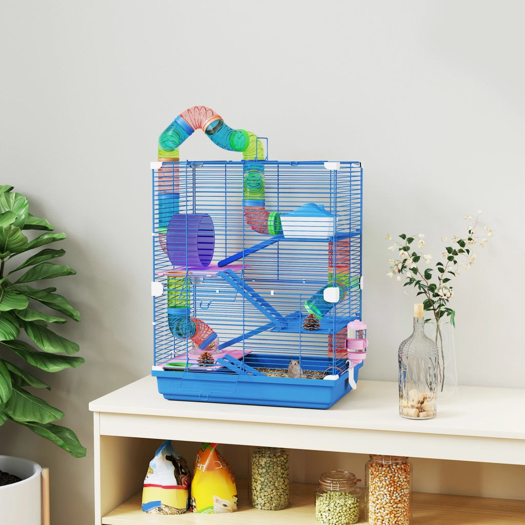 Casetta per Criceti a 5 Livelli con Tubi e Accessori ¨C Minimal ¨C 46x30x58 cm
