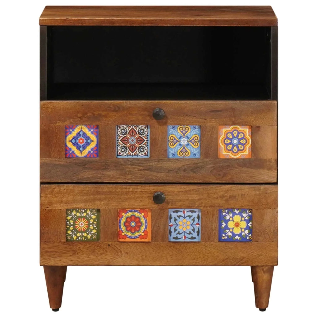 Comodino | Armadio da Notte | Mobiletto da notte con cassetto Marrone 50 x 33 x 62 cm