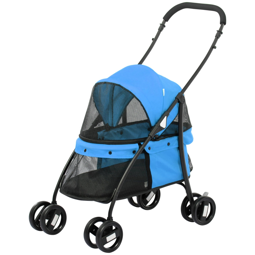 Passeggino per Cani Pieghevole ¨C Minimal ¨C Blu 82x47x97cm