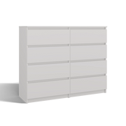 Cassettiera MALWA M8/120 bianco per camera e soggiorno