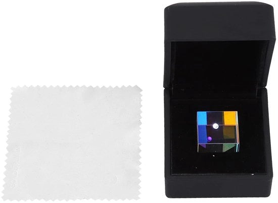 Strumento ottico a prisma - 6 facce - 23 x 23 x 23 mm - strumento didattico di ricerca - resistente ai shock - resistente alle abrasioni - trasmissione luminosa e colori intensi