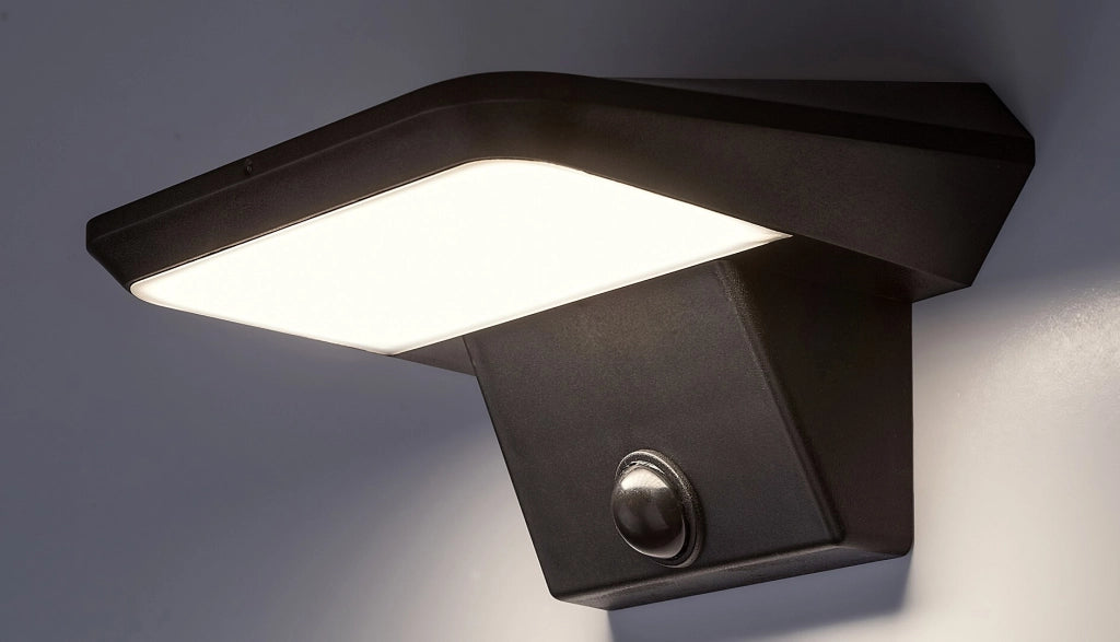 Applique esterna solare LED 10W sensore nero Rabalux