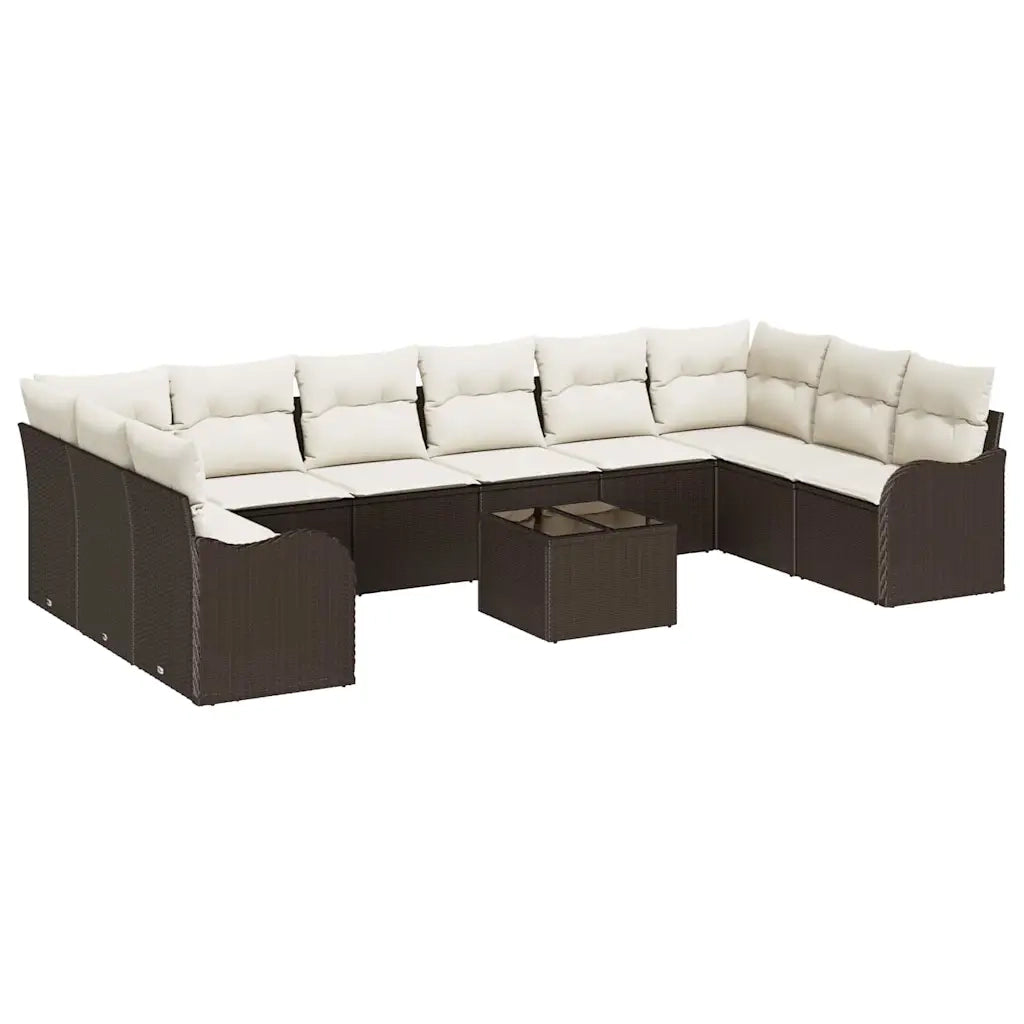 Set Divano da Giardino Marrone 55 x 55 x 37 cm polyrattan 3345888