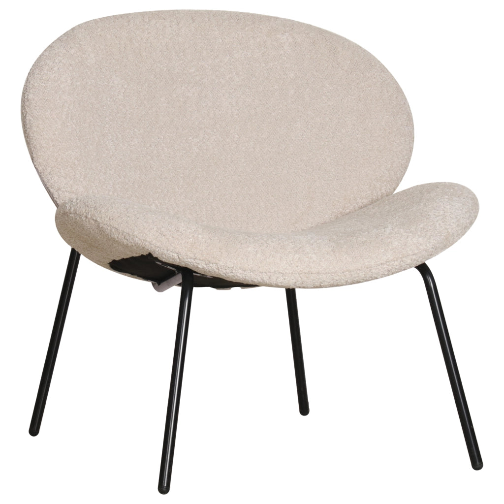 Poltrona SACHA in tessuto screziato beige