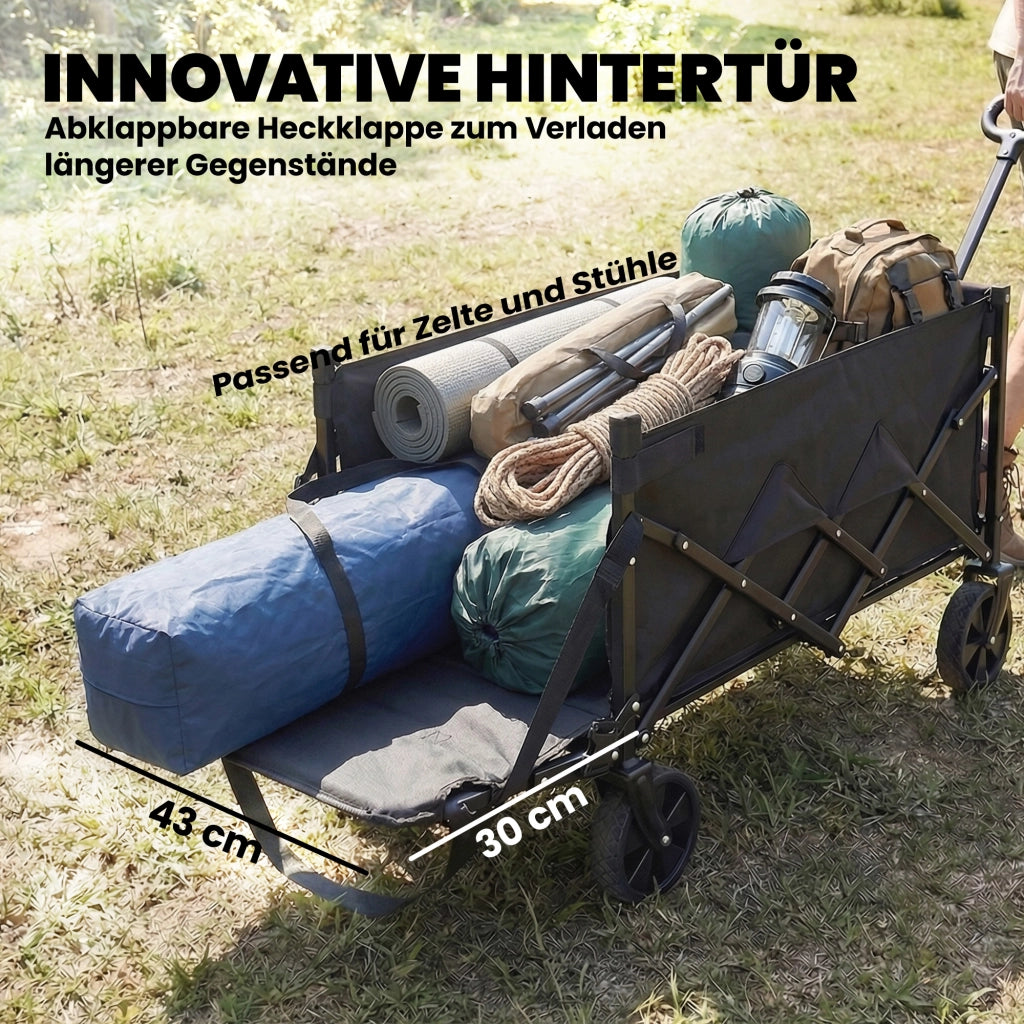 Carrello da Giardino Piegevole ¨C zephmum ¨C 80L Grigio