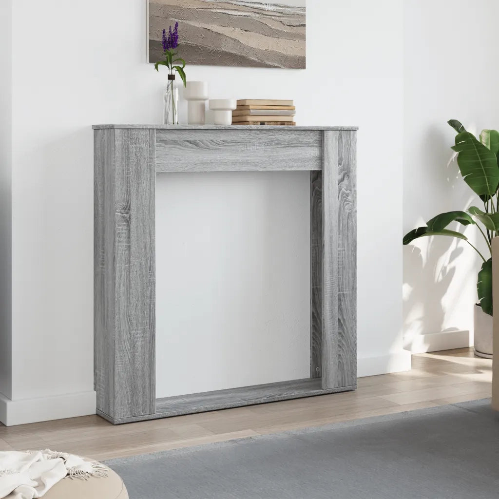 Cornice per Camino Grigio Sonoma 100x20x100 cm in Truciolato 854576