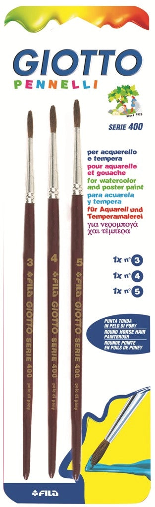 PENNELLI SERIE 400 3/4/5 3PZ PER AQUERELLO E TEMPERA