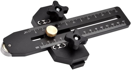 Guida per la sega a nastro per tavolo - Jig per taglio a spacco - Lega di alluminio - Adatto per seghe a tavolo - Taglio preciso - Incluso: viti T/ viti di spostamento - Jig per taglio a spacco