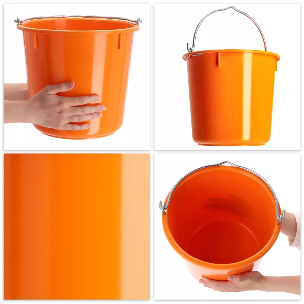 Secchio da costruzione KADAX 12L, in plastica resistente, per malta, ideale per uso domestico e giardinaggio (3 pezzi).