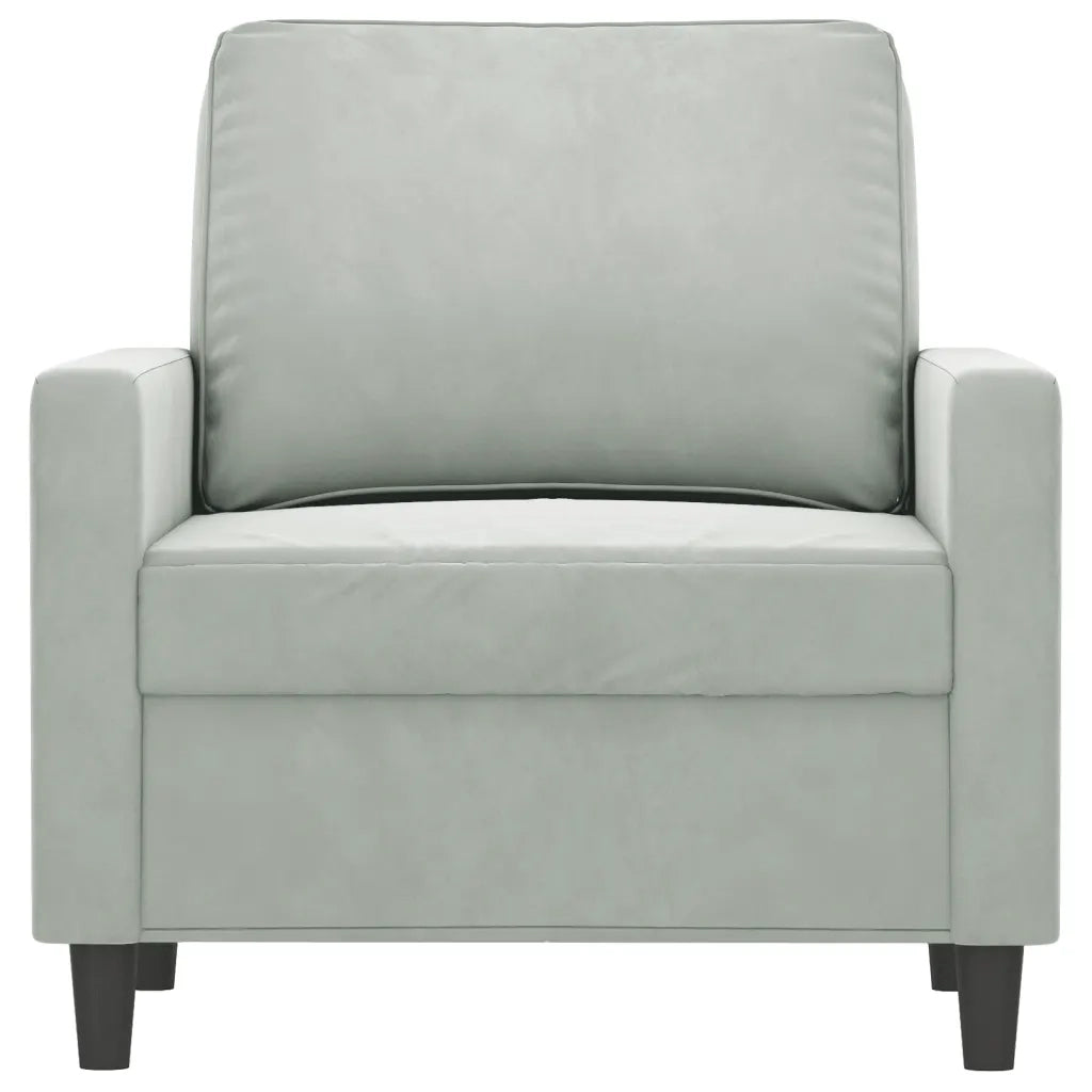 Poltrona | Sedia Relax Grigio Chiaro 60 cm Velluto